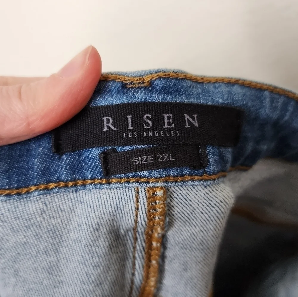 Risen Worn Delight High Waisted Straight Fit Jeans 2XL